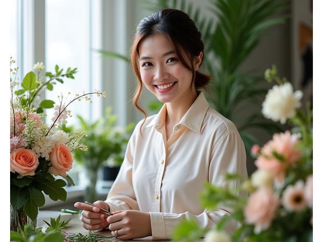 Pengasas Teratai Yucht dengan gubahan bunga